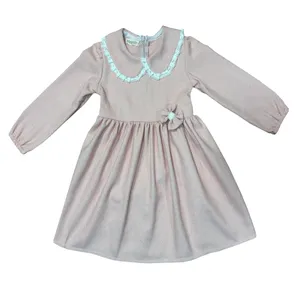 پیراهن آستین بلند یقه ب ب دخترانه ناناکیدز مدل گلسا