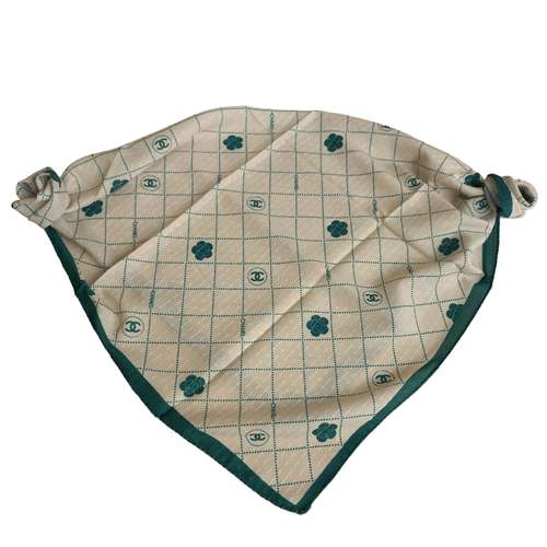 روسری زنانه شانل مدل مینی گلدار قواره کوچک