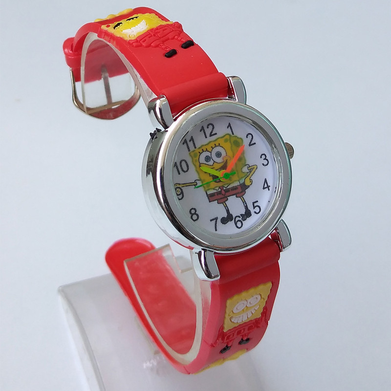 ساعت مچی عقربه ای بچگانه مدل باب اسفنجی