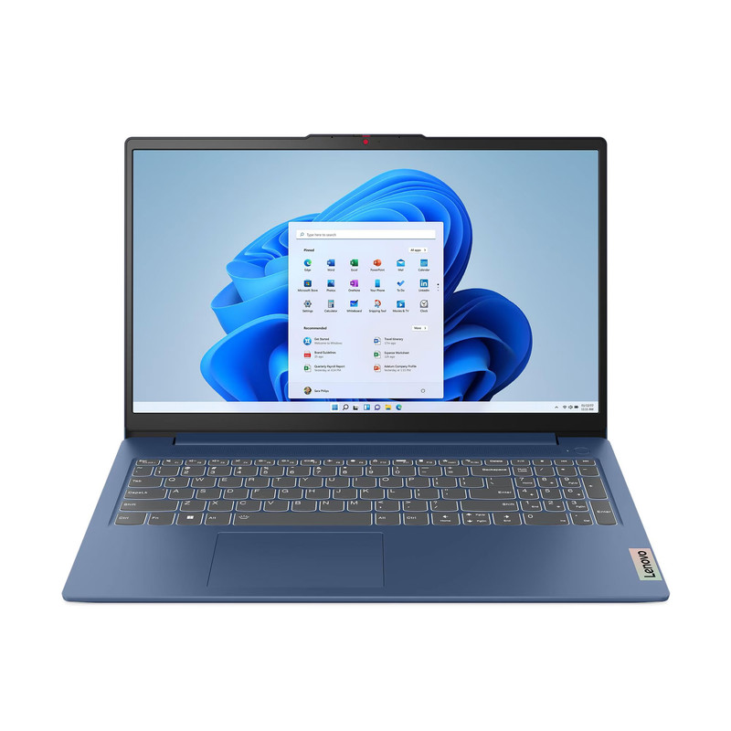 عکس لپ تاپ 15.6 اینچی لنوو مدل IdeaPad Slim 3 15ABR8-R5 5625U-8GB DDR4 3200MHz-512GB SSD-TN-Backlit-W — زاویه و جزئیات 10