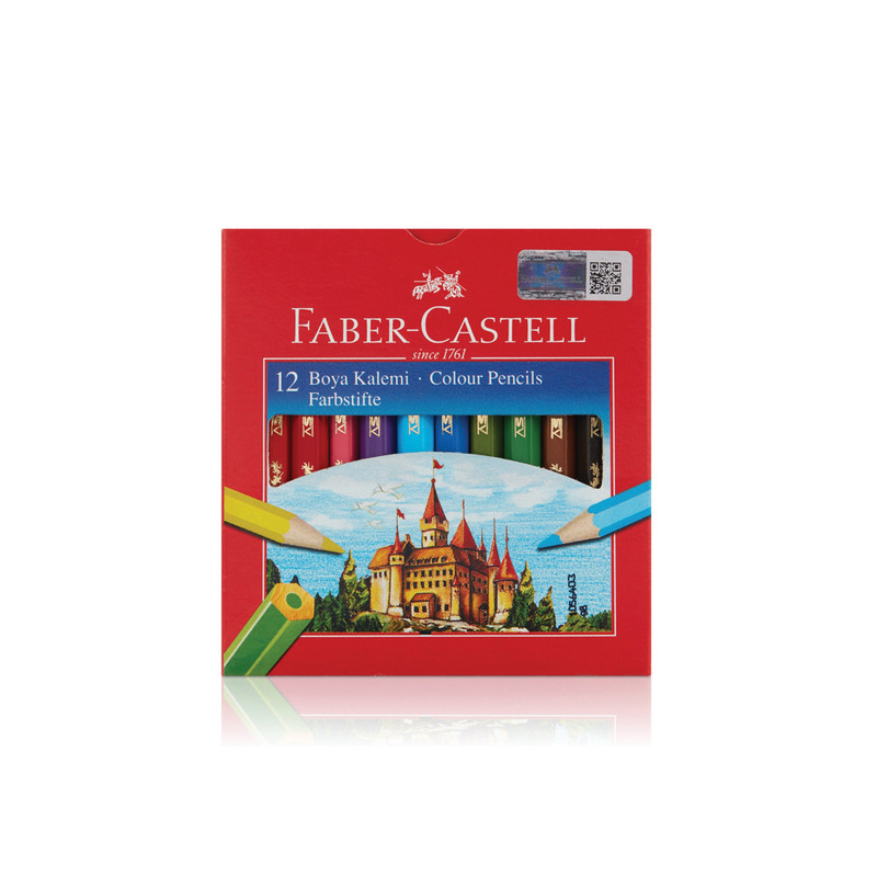 مداد رنگی 12 رنگ فابر کاستل مدل Eco pencils cardboard 