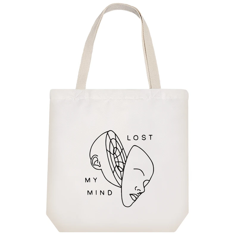 ساک خرید پارچه ای خندالو طرح عقل از دست رفته مدل توت بگ کد 7044