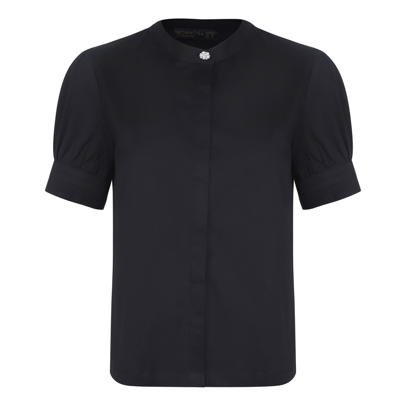 شومیز آستین کوتاه زنانه برنس مدل 01890089177215001424