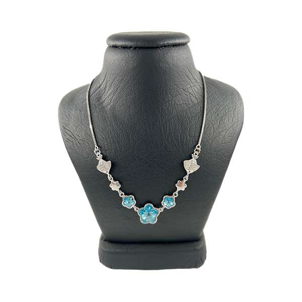 گردنبند نقره زنانه سواروسکی مدل ماهی و ستاره کد 300045