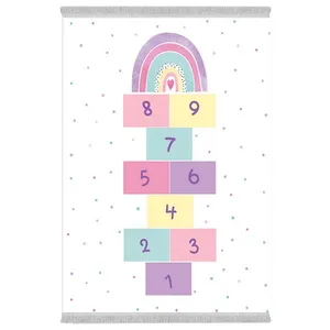 فرش پارچه‌ای دفه مدل فرشینه هازان مخمل طرح فانتزی کد 3252