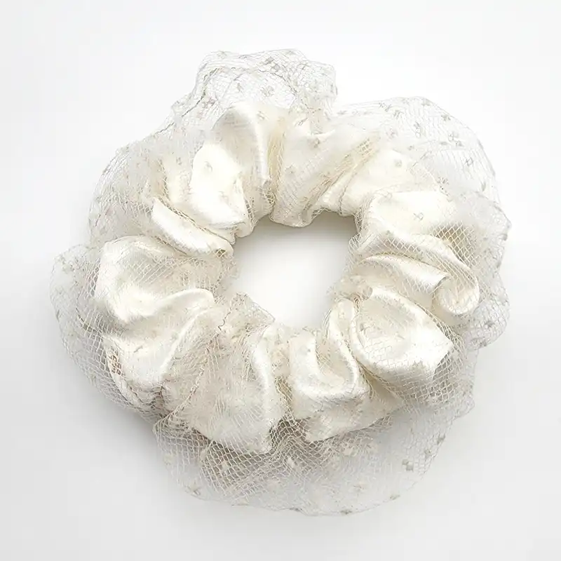 کش مو زنانه مدل اسکرانچی طرح خالدار کد KSH580