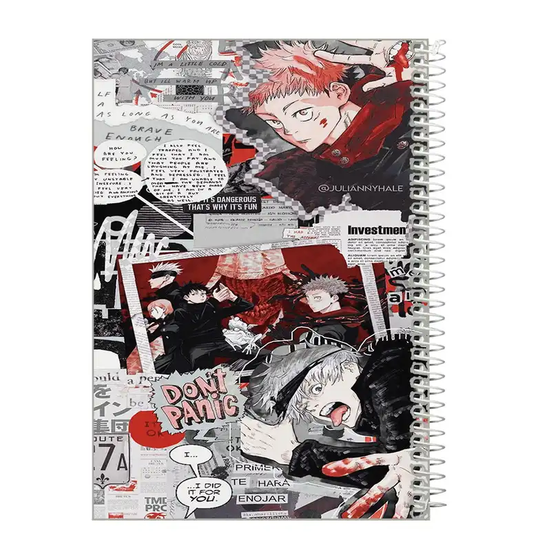 دفتر زبان 60 برگ طرح انیمه جوجوتسو کایسن کد z645