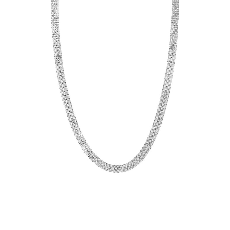 گردنبند طلا 18 عیار زنانه با زنجیر بافت الی گالری مدل کاف ۰.۵