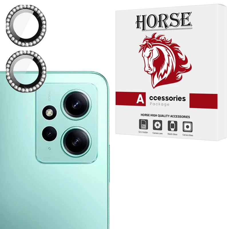 محافظ لنز دوربین شیشه‌ای هورس مدل NRIH20 مناسب برای گوشی موبایل شیائومی Redmi Note 12 4G