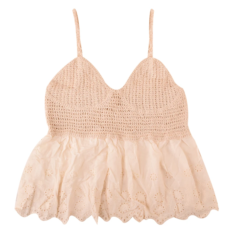 تاپ بافتنی زنانه مدل خامه دوزی کد knp-bkh-013