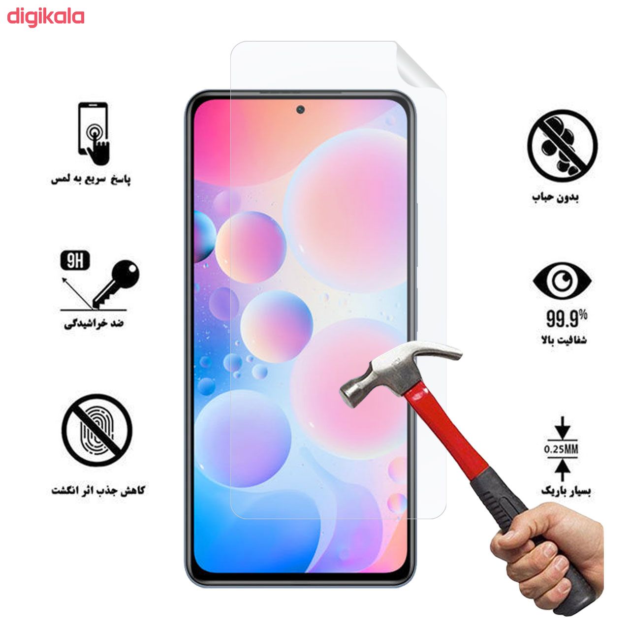 محافظ صفحه نمایش نانو هورس مدل TPU-H مناسب برای گوشی موبایل شیائومی Redmi K40 Pro main 1 6