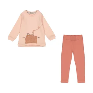 ست سویشرت و لگینگ دخترانه پیانو مدل 10054-80R