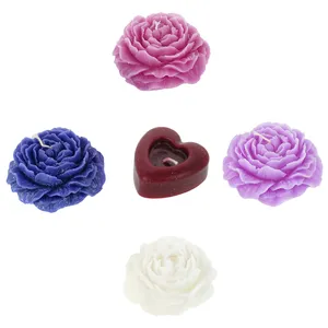 شمع هفت پیکر مدل رز معطر بسته 5 عددی