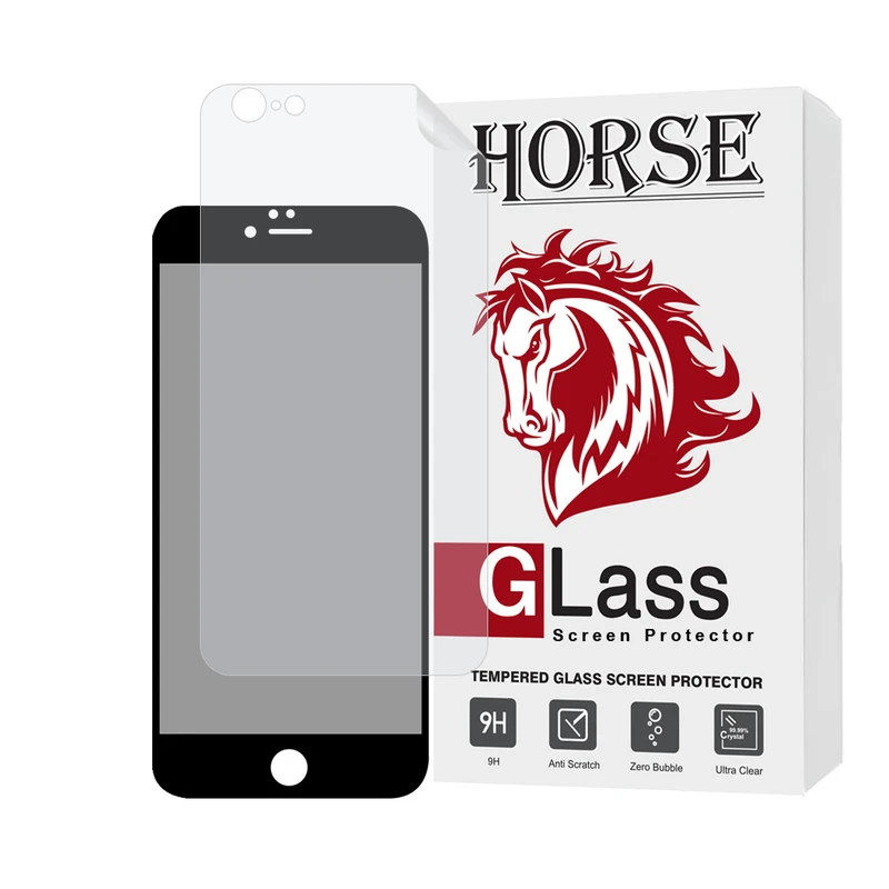 محافظ صفحه نمایش حریم شخصی هورس مدل FULLPRIVNANOH مناسب برای گوشی موبایل اپل iPhone 6s Plus / 6 Plus به همراه محافظ پشت گوشی