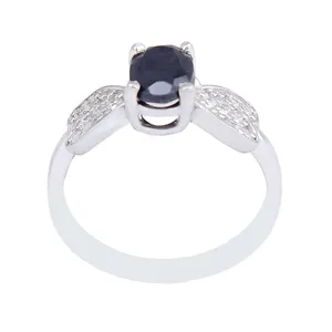 انگشتر نقره زنانه مدل سنگ یاقوت کد AWR_975