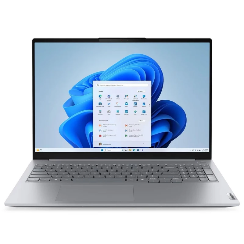 لپ تاپ 16 اینچی لنوو مدل ThinkBook 16 G8 IRL-Core 5 210H-8GB DDR5 5600MHz-512GB SSD-IPS-Fingerprint به همراه کیف