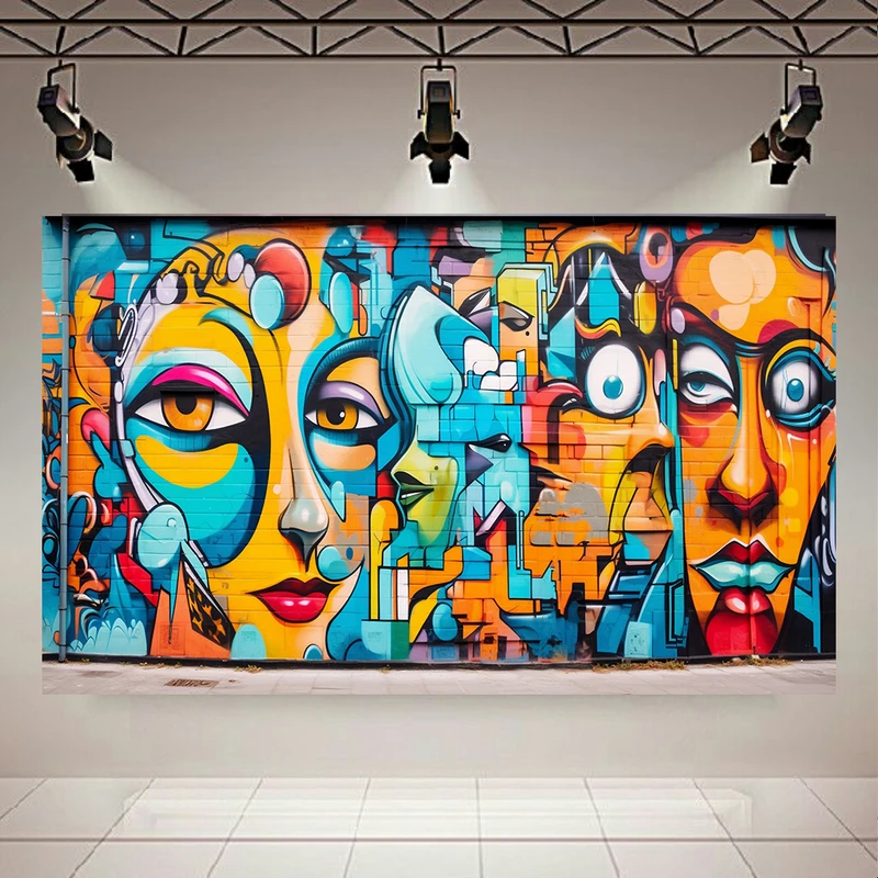 پوستر طرح دیوارنگاره مدل کوبیسم کد PD1391