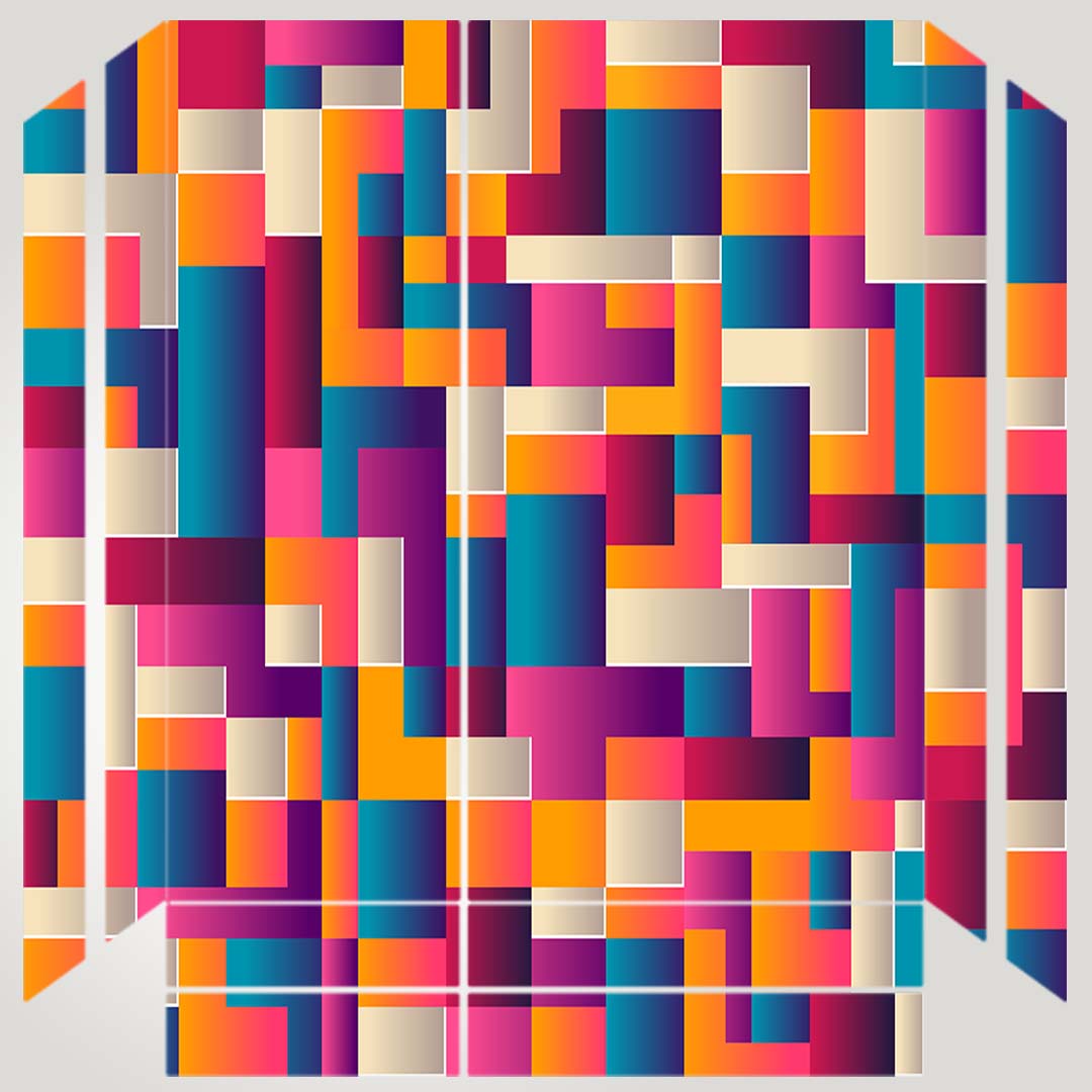 برچسب پلی استیشن ۴ طرح colorful shapes  کد PS-10236