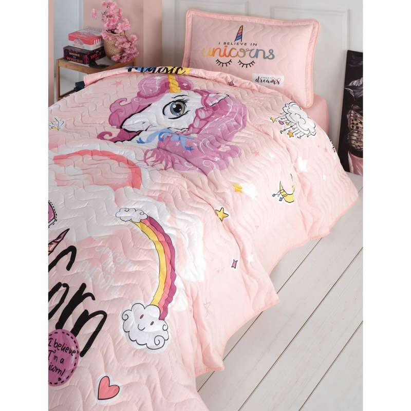 سرویس روتختی کلسی مدل Pink Dreams چهارفصل تک نفره 3 تکه