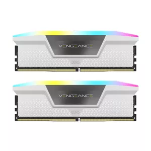 رم دسکتاپ DDR5 دو کاناله 5600 مگاهرتز CL36 کورسیر مدل  VENGEANCE RGB WHITE ظرفیت 32 گیگابایت