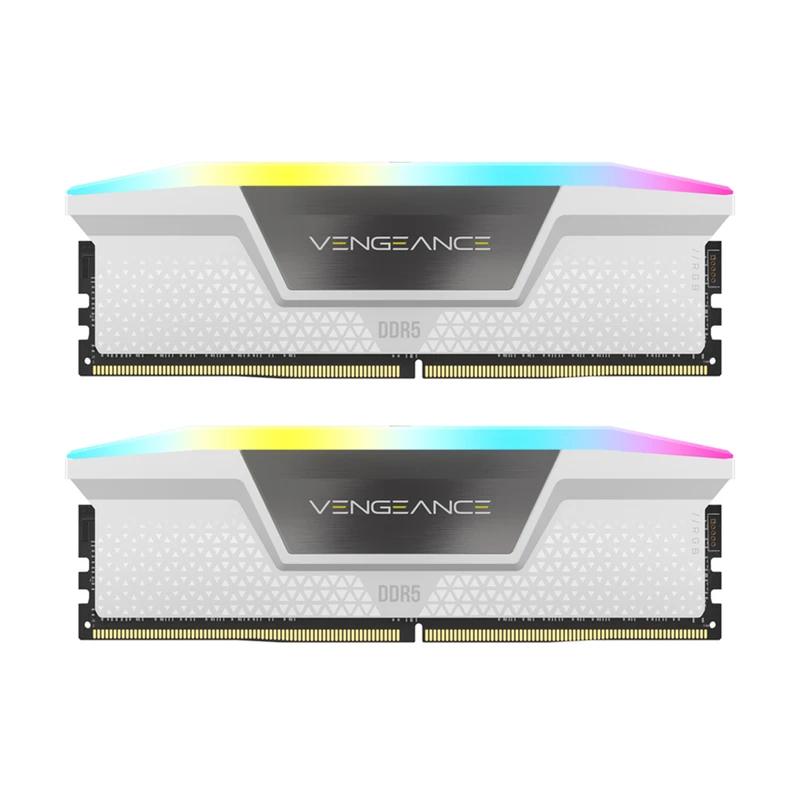 رم دسکتاپ DDR5 دو کاناله 5600 مگاهرتز CL36 کورسیر مدل  VENGEANCE RGB WHITE ظرفیت 32 گیگابایت