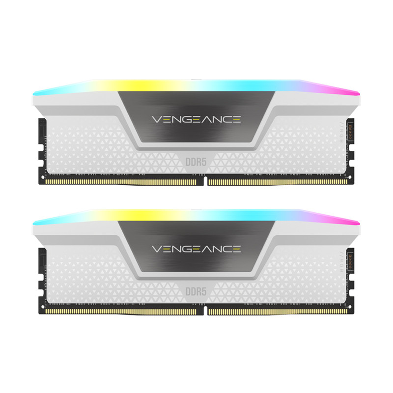 رم دسکتاپ DDR5 دو کاناله 5600 مگاهرتز CL36 کورسیر مدل VENGEANCE RGB WHITE ظرفیت 32 گیگابایت