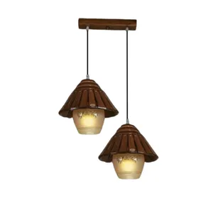 چراغ آویز 2 شعله مدل خطی ترنم