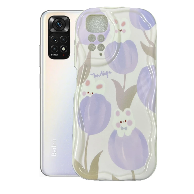 کاور طرح خرگوش و لاله مناسب برای گوشی موبایل شیائومی Redmi Note 11 4g