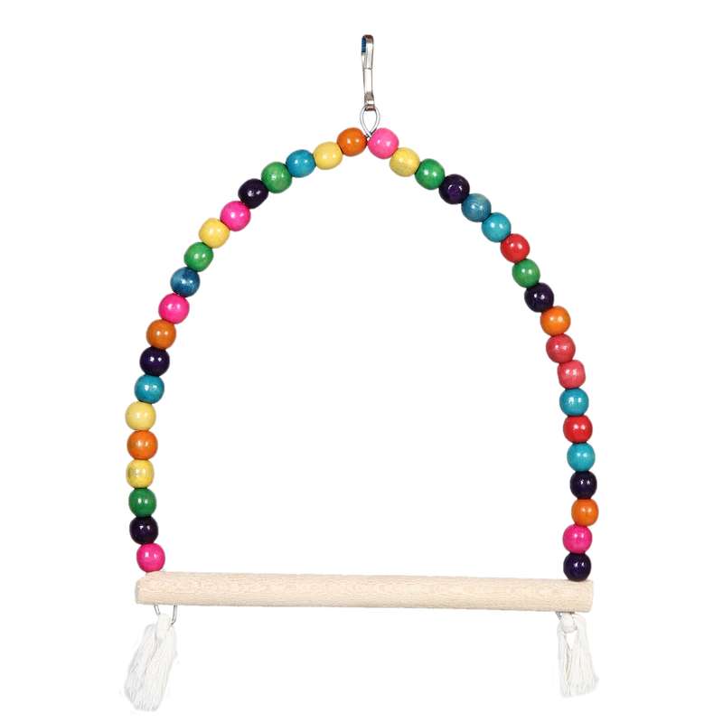 اسباب بازی پرندگان مدل تاب نیم گرد رنگارنگ