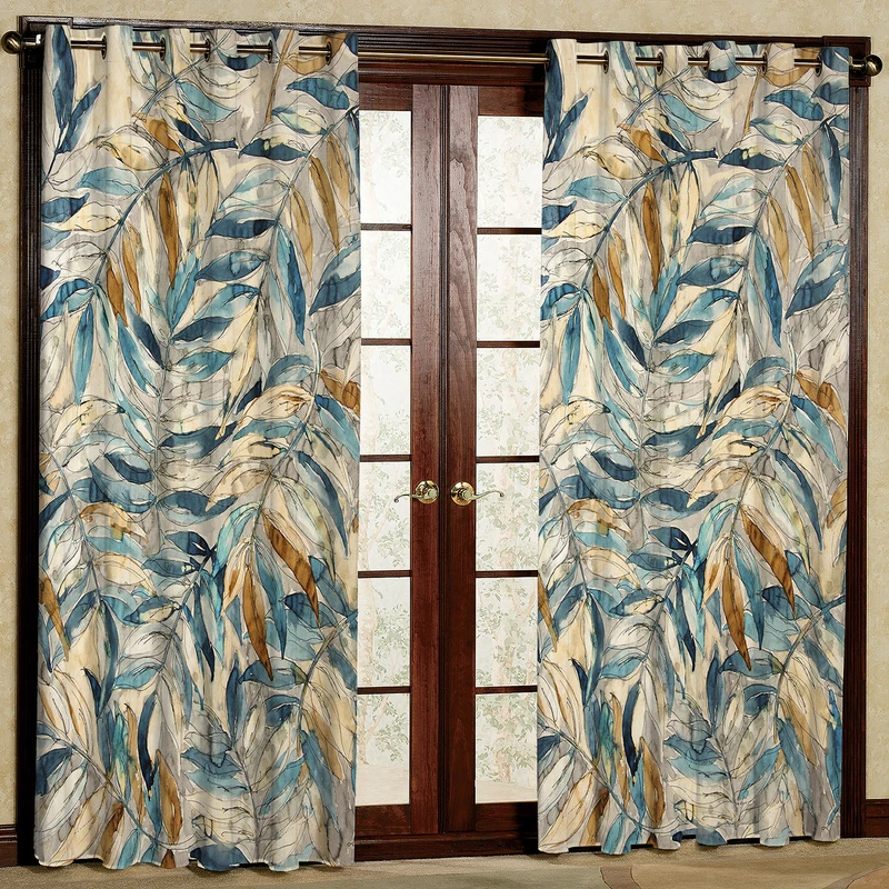 پرده مدل برگ  مخمل پانچی کد 1271 سایز 200x140 سانتی متر