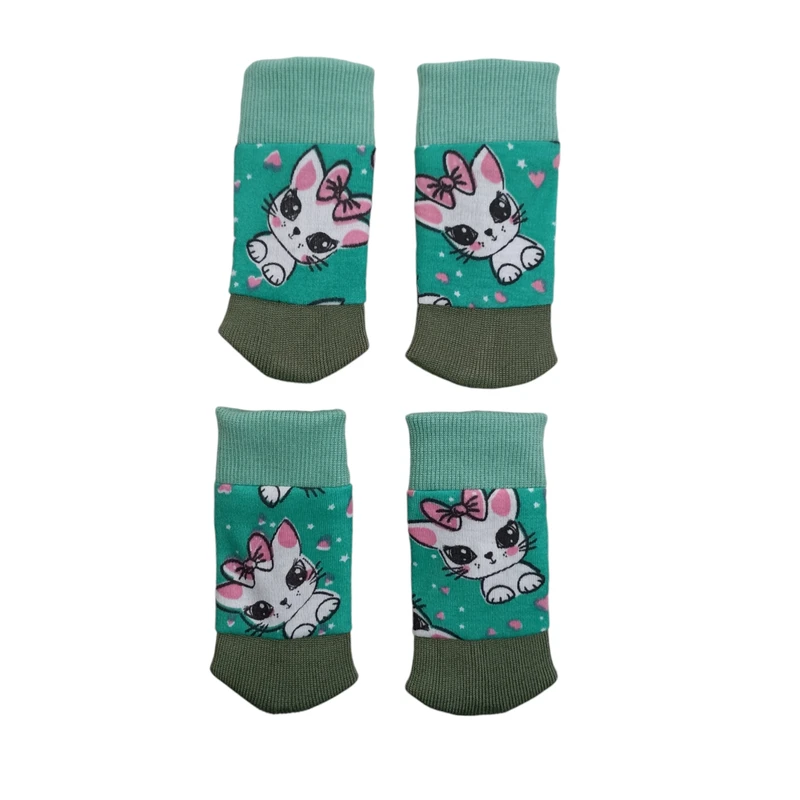 جوراب سگ و گربه مدل پنی کد 28 سایز M مجموعه 4 عددی 
