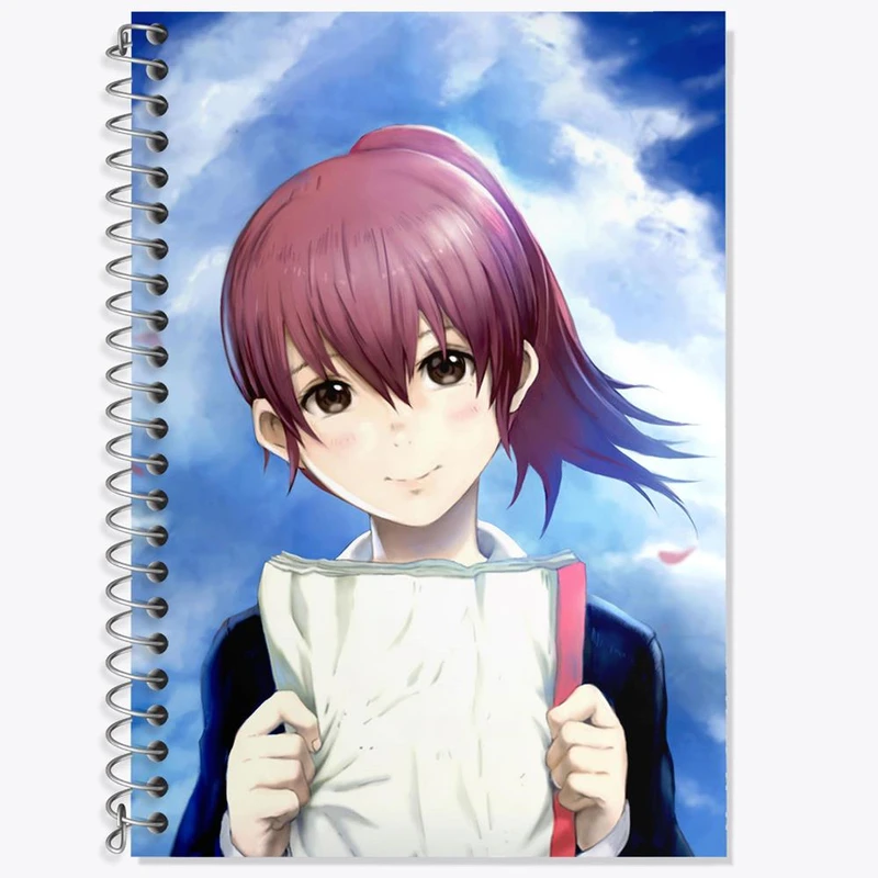 دفتر زبان 50 برگ خندالو مدل دو خط طرح شوکو نیشیمیا انیمه سایلنت ویس A Silent Voice کد 15788