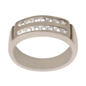 انگشتر نقره زنانه بازرگانی میلادی مدل فول نگین کد AWR_883