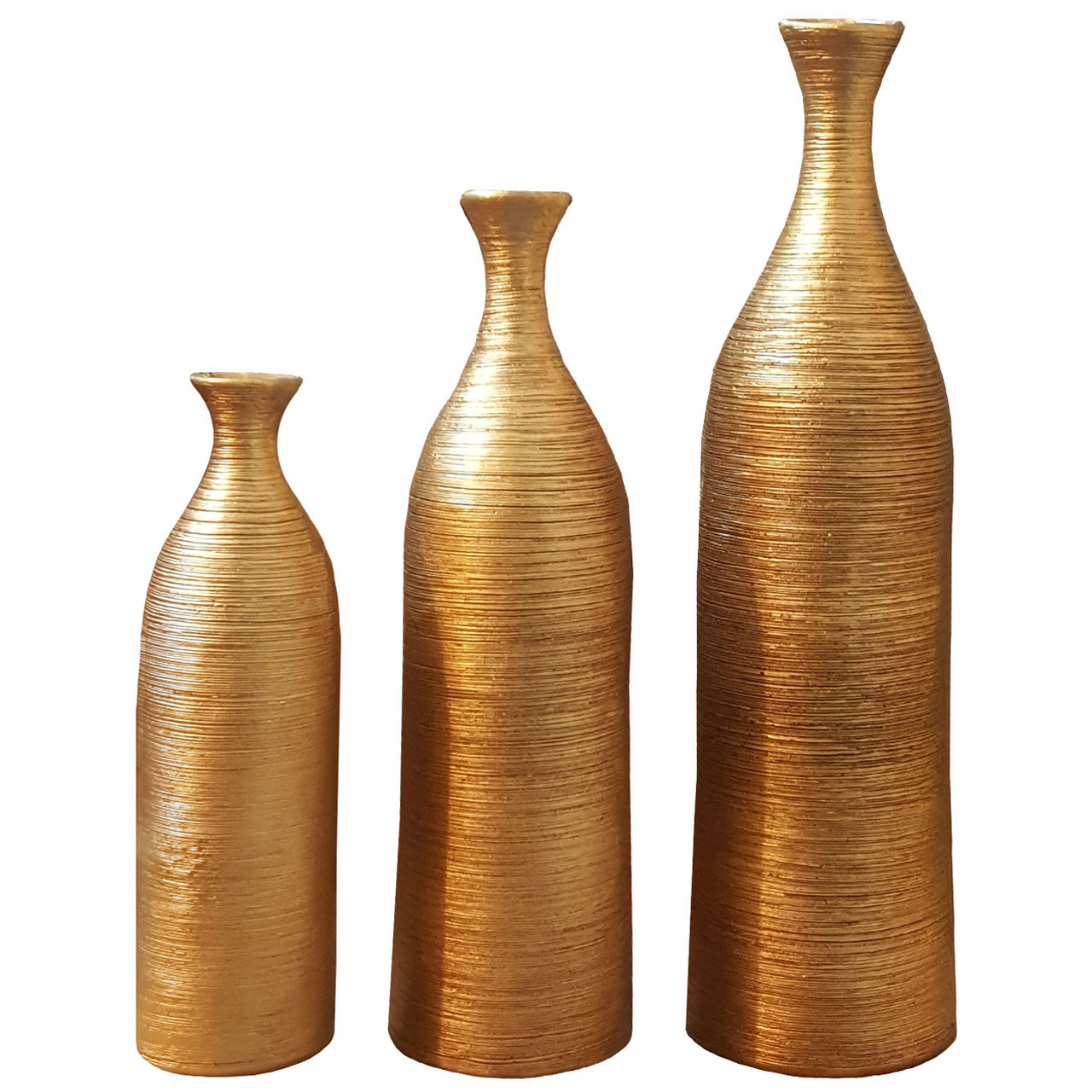 گلدان لیلپار طرح کوزه ای مدل HOA-1209 N مجموعه 3 عددی