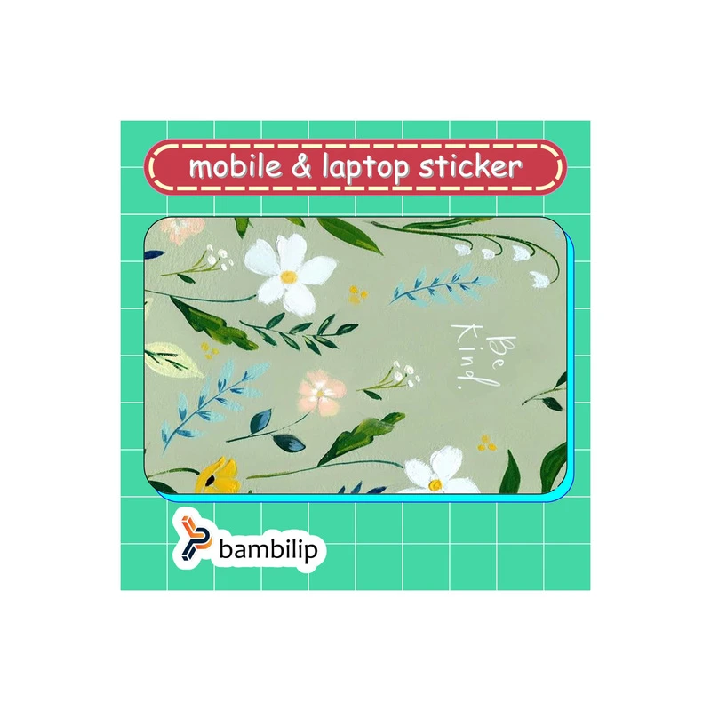 استیکر بامبیلیپ مدل کارت عابر طرح پترن گل گلی مهربون باش کد 2817135