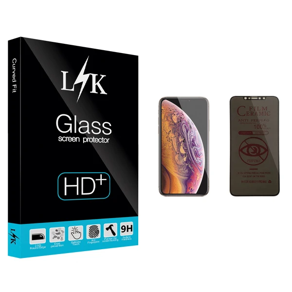 محافظ صفحه نمایش حریم شخصی ال کی مدل +HD مناسب برای گوشی موبایل اپل iPhone XS Max