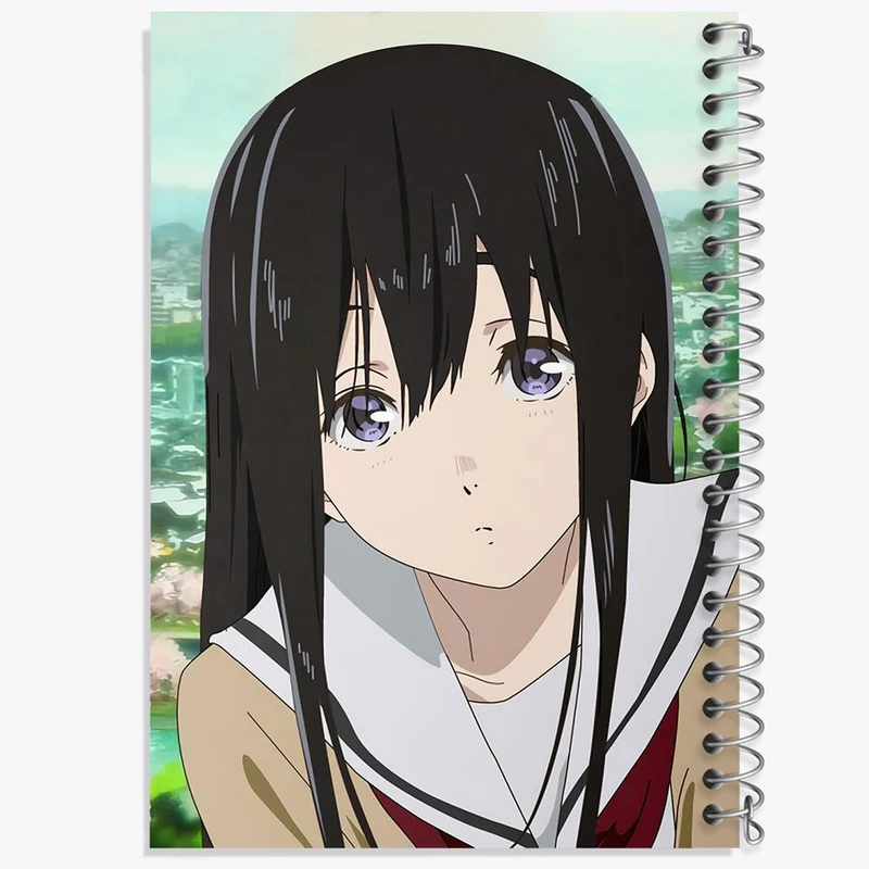 دفتر شطرنجی 50 برگ خندالو طرح نائوکو انیمه سایلنت ویس A Silent Voice کد 15806