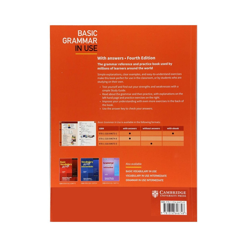 کتاب Basic Grammar In Use 4th اثر جمعی از نویسندگان انتشارات کمبریج کتاب Basic Grammar In Use 4th اثر جمعی از نویسندگان انتشارات کمبریج