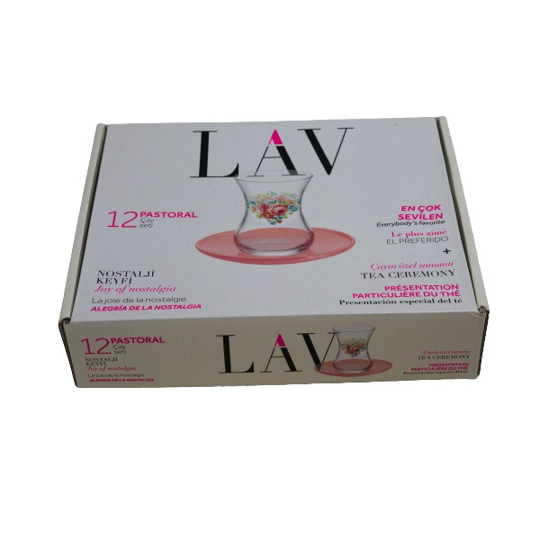 ست فنجان و نعلبکی 12 پارچه لاو مدل پاسترال