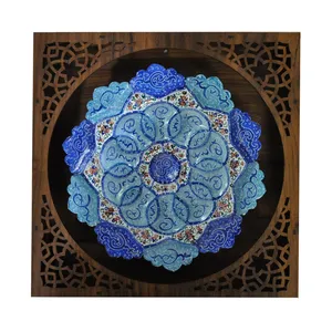 بشقاب میناکاری مدل گل کد M 4