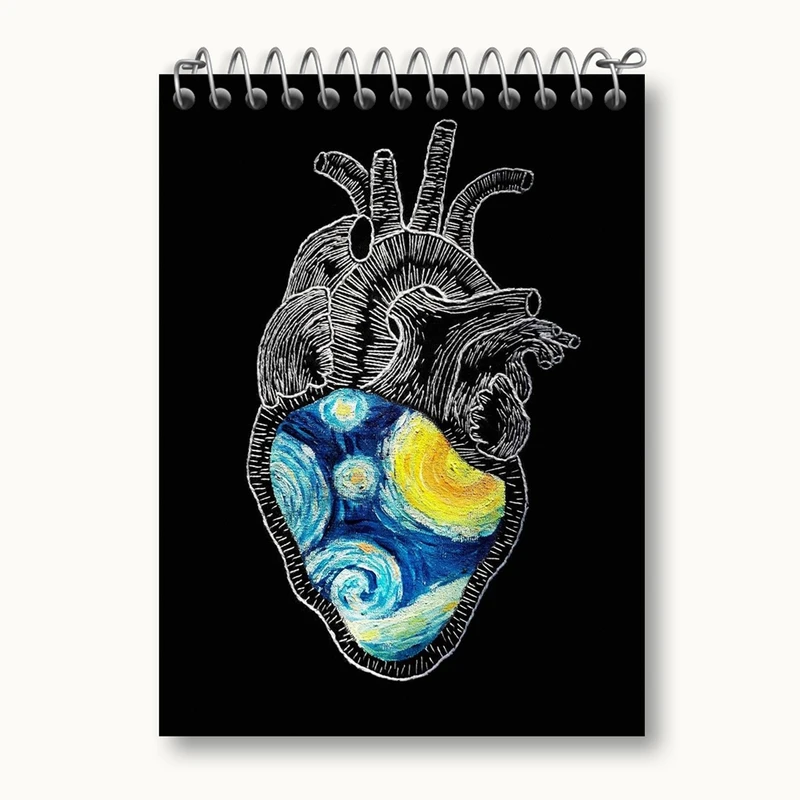 دفتر یادداشت 50 برگ خندالو مدل ونسان ونگوگ کد 25460