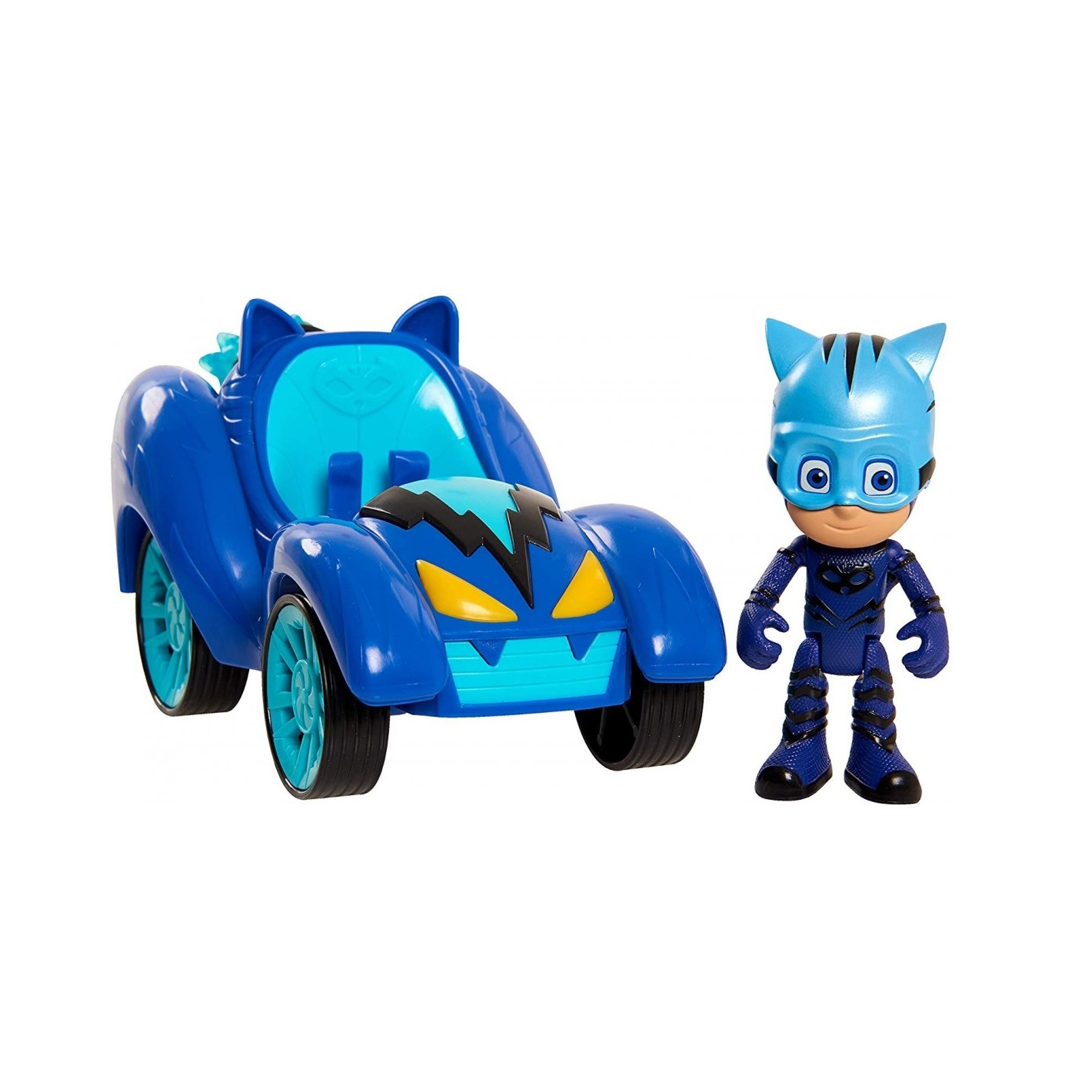 ماشین بازی جیوچی پرزیوزی طرح PJMask مدل PJMA1000 Cat Car مجموعه 2 عددی