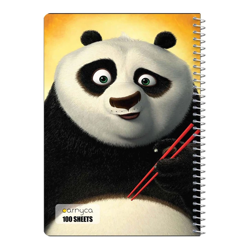 دفتر مشق 100 برگ سیمی کارنیکا طرح پاندای کونگ فوکار Kung Fu Panda کد 21439
