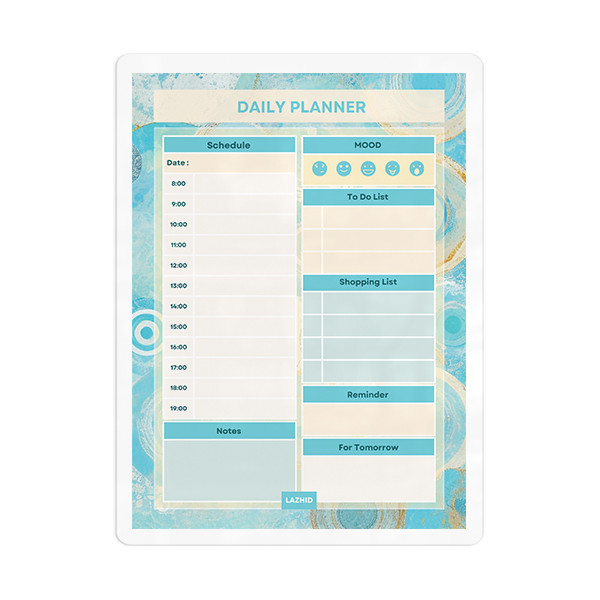 تخته وایت برد لاژید مدل پلنر برنامه ریزی کد PL057 سایز 20*30 سانتی متر