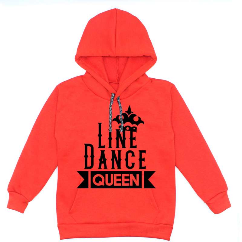 هودی دخترانه مدل A83 DANCE رنگ قرمز