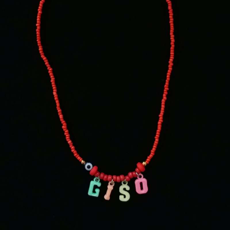 گردنبند دخترانه مدل تابستانی اسم گیسو G134