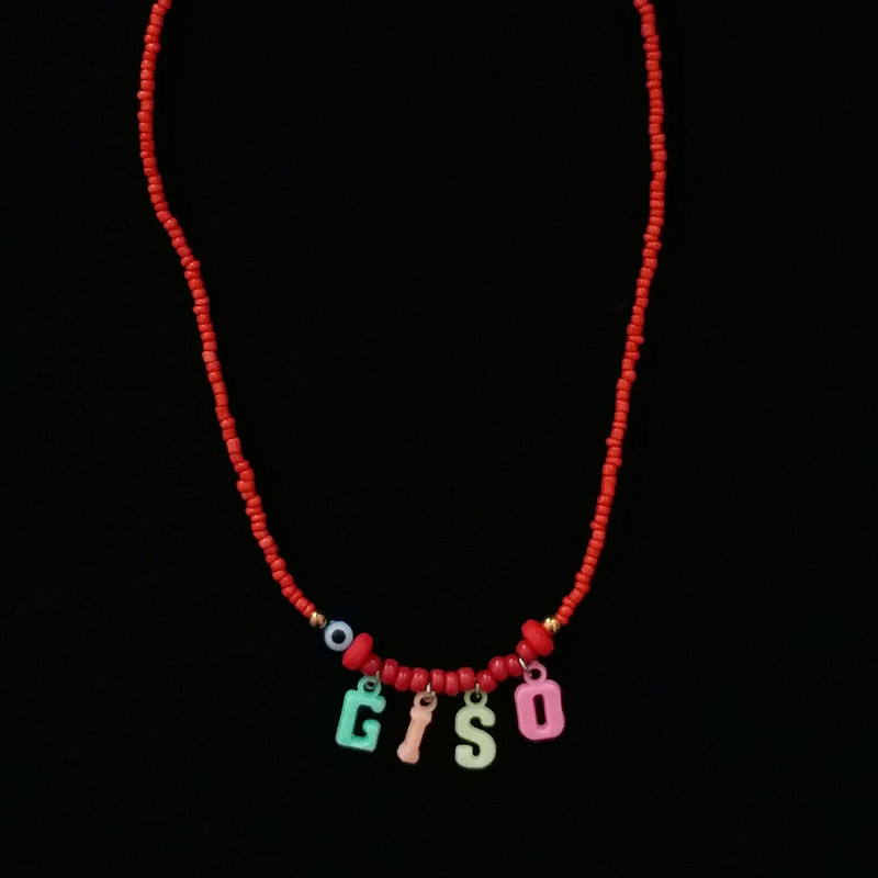 گردنبند دخترانه مدل تابستانی اسم گیسو G134