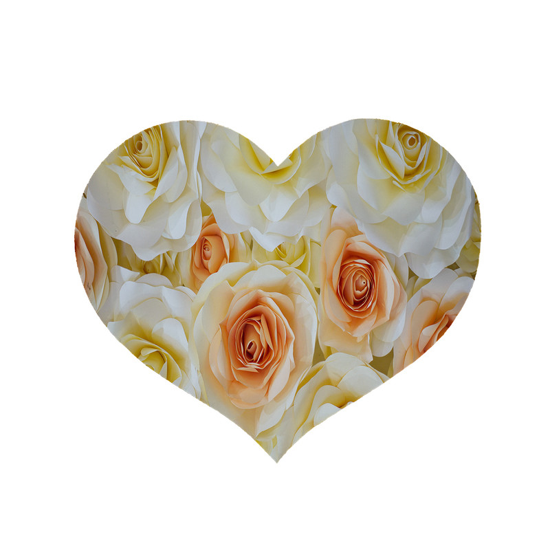 پادری مدل قلب طرح رز کد 5593 سایز 90x90 سانتی متر 