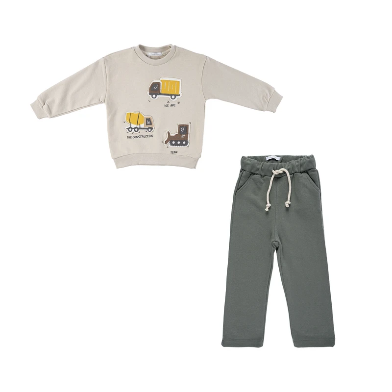 ست سویشرت و شلوار راحتی پسرانه فیورلا مدل بیلدر 35550