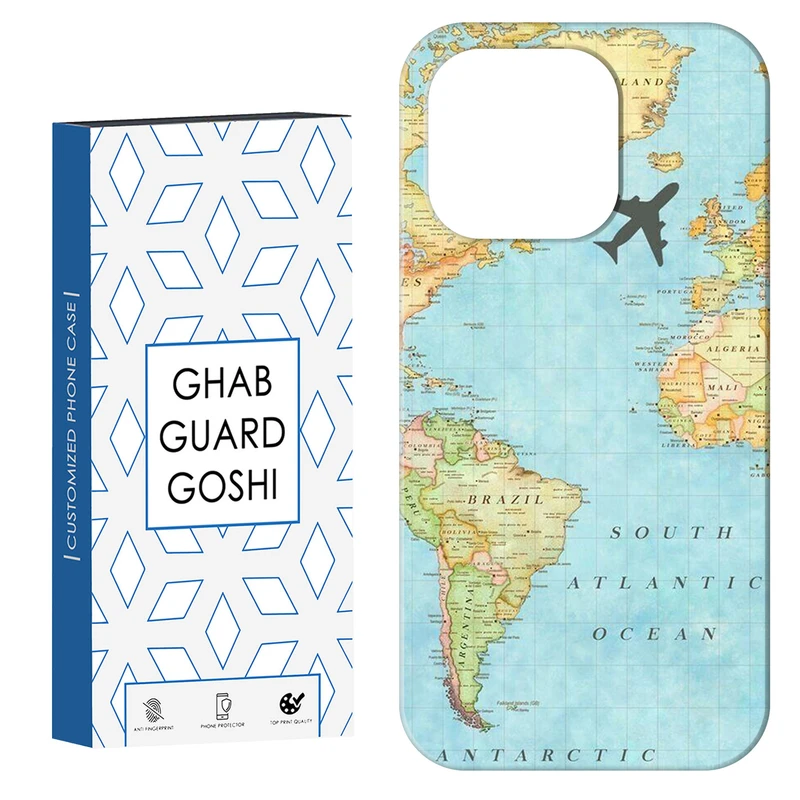 کاور قاب گارد گوشی طرح نقشه جهان کد Dimo-057 مناسب برای گوشی موبایل اپل  IPHONE 14 PRO MAX   